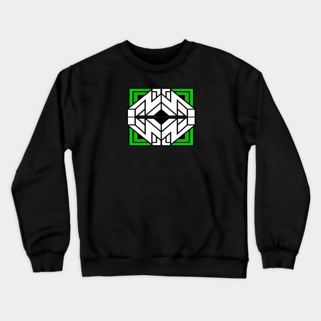 Puzzle Block 3D Green Crewneck Sweatshirt by joolsd1@gmail.com